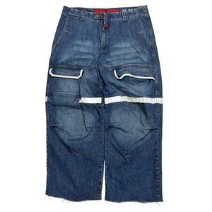 Marithe Francois Girbaud Shuttle Tape Baggy Denim Jeans Blue Men 38x30 Y2K Cargo